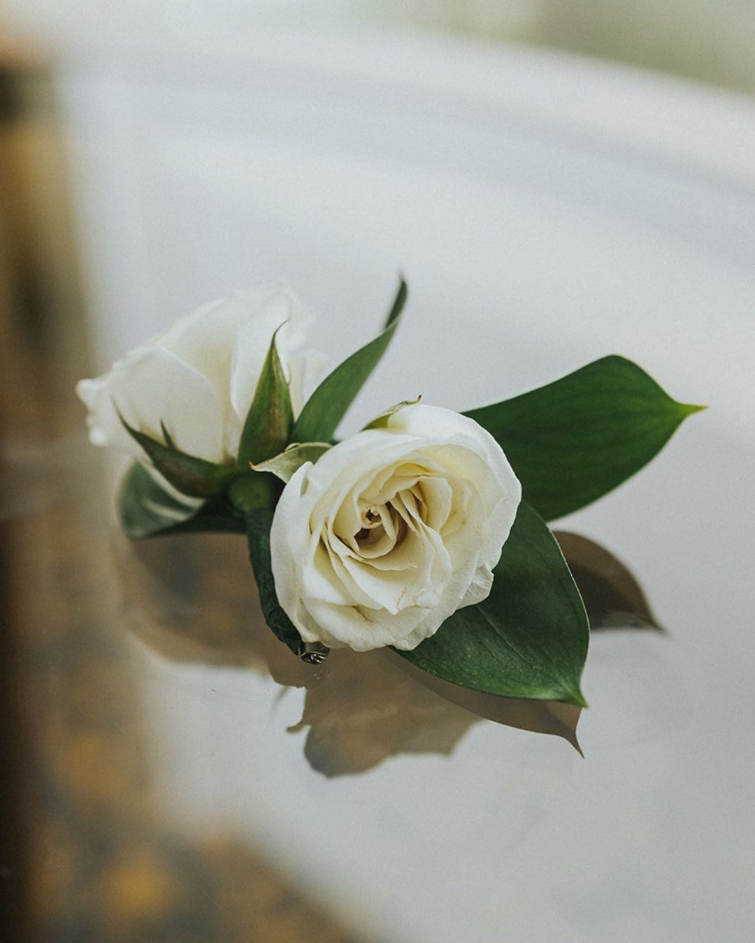 Boutonnier mini rosa