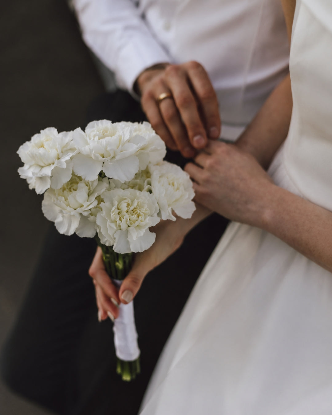 Bouquet Claveles Blancos