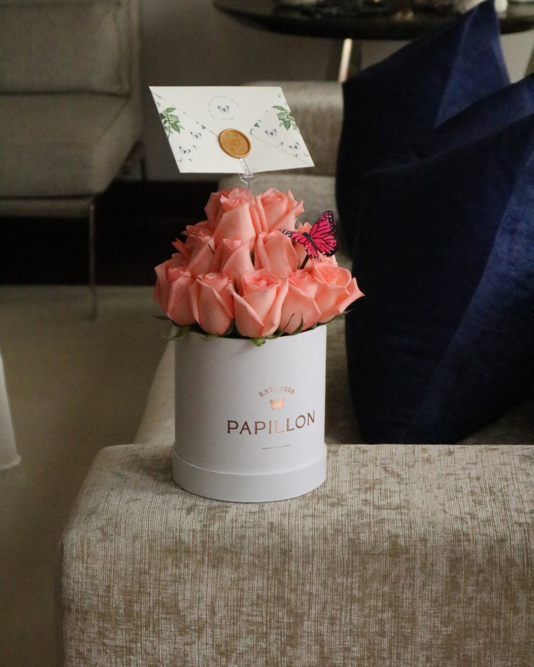Hat Box Rosas Melon
