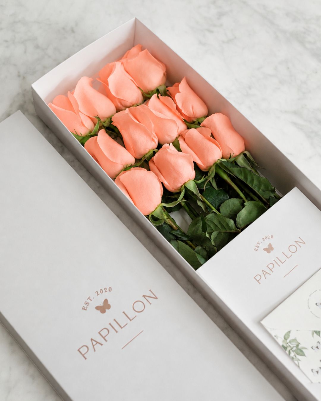 Caja de 12 Rosas Melón