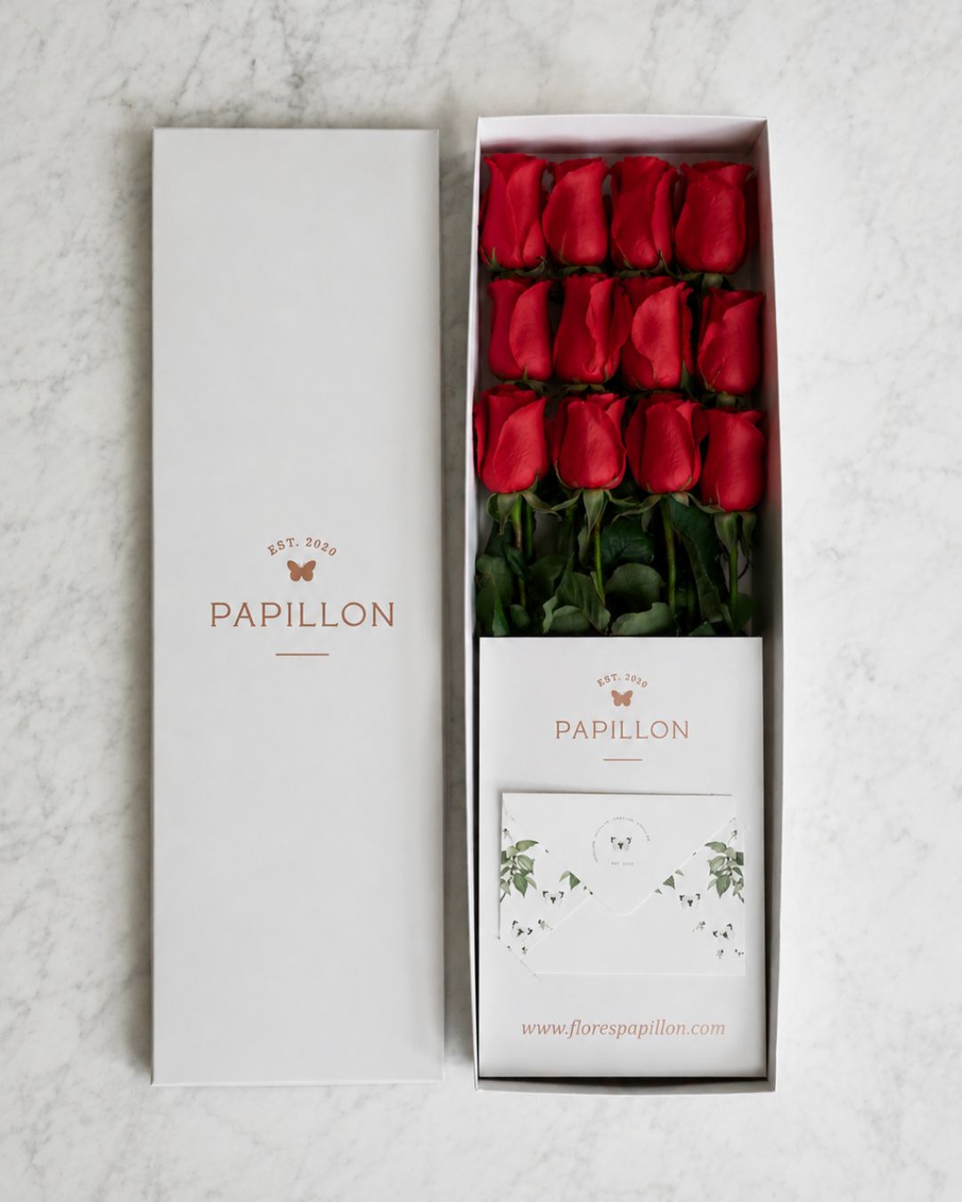 Caja de 12 Rosas Rojas